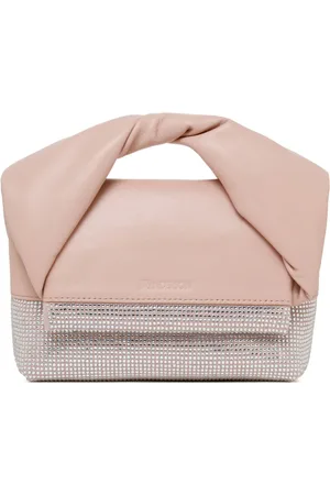 J.W.Anderson Tassen, Dames, Roze, ONE Size, Twister tas met glinsterende kristallen