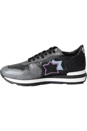 Atlantic Stars Schoenen, Dames, Veelkleurig, 40 EU, Leer, Casual Sneakers met Sterren
