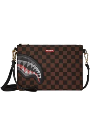 Sprayground Tassen, unisex, Bruin, ONE Size, Bruine Clutch met Afneembare Polsband