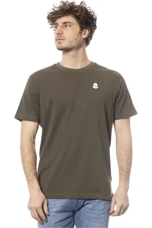 Invicta Tops, Heren, Groen, XL, Logo Print Ronde Hals T-Shirt