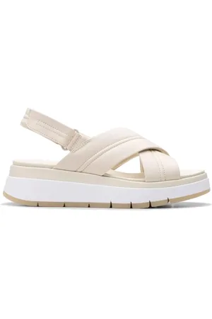 Clarks Schoenen, Dames, , 37 EU, Leer, Platte Sandalen voor Vrouwen