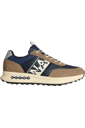 Napapijri Schoenen, Heren, Blauw, 41 EU, Leer, Blauwe Leren Lage Sneakers