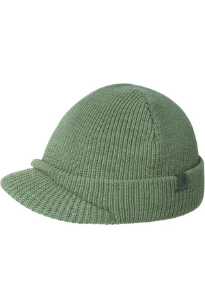 Kangol Accessoires, Dames, Groen, ONE Size, Zwarte Unisex Acryl Beanie Hoed