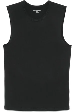 OFFICINE GENERALE Tops, Dames, Zwart, S, Zwarte Tank Tee Lyocell