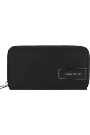 Piquadro Accessoires, Dames, Zwart, ONE Size, Leer, Elegante Rfid Ritsportemonnee Zwart Vrouwen