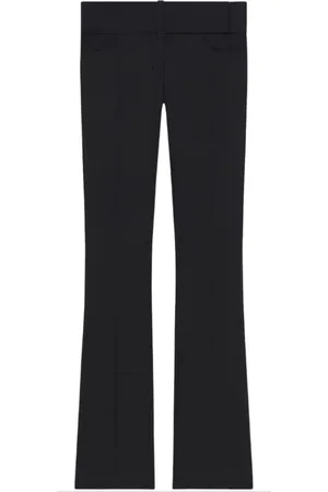 Courrèges Broeken, Dames, Zwart, S, Zwarte Bootcut Broek met Zakken