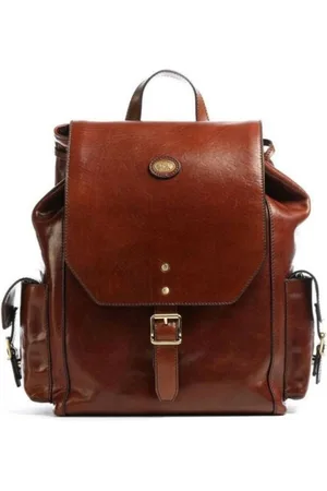 The Bridge Tassen, Dames, Bruin, ONE Size, Leer, Bruine leren rugzak Unisex