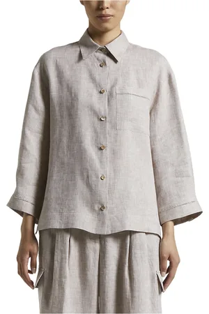 PESERICO SIGN Blouses & Shirts, Dames, , XS, Linnen, Lichte en koele puur linnen shirt