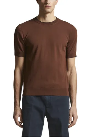PESERICO SIGN Truien, Heren, Bruin, L, Katoen, Pu katoenen t-shirt