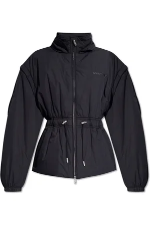 Isabel Marant Jassen, Dames, Zwart, S, Leer, ‘Dastyni’ geïsoleerde jas