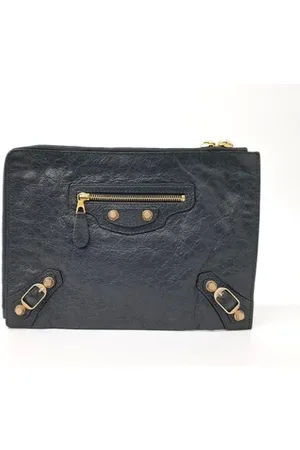 Balenciaga Pre-owned, Dames, Grijs, ONE Size, Pre-owned Leather clutches
