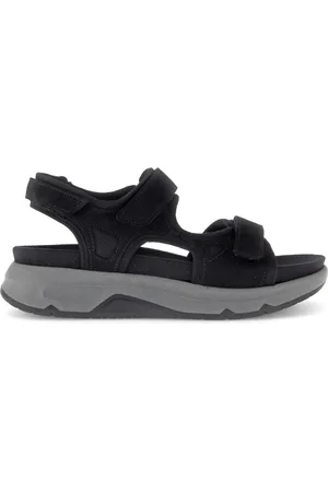 Gabor Schoenen, Dames, Zwart, 38 EU, Zwarte nubuck sandalen