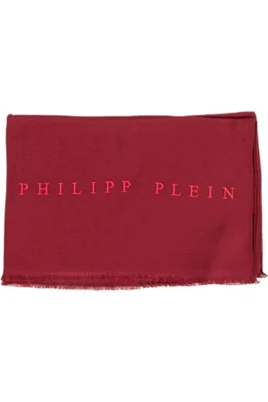 Philipp Plein Accessoires, Heren, Rood, ONE Size, Rode Viscose Sjaal Gemaakt in Italië