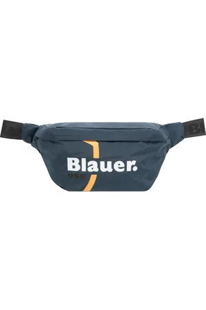 Blauer Tassen, Heren, Blauw, ONE Size, Polyester, Gestreepte heuptas met verstelbare band