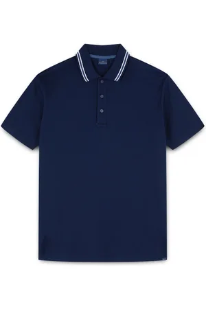 Paul & Shark Tops, Heren, Blauw, 2Xl, Katoen, Gestreept katoenen poloshirt