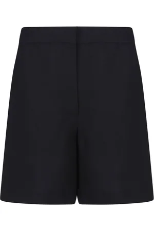 Calvin Klein Korte broeken, Dames, Zwart, XS, Linnen, Zwarte Linnen Wijde Pijp Shorts