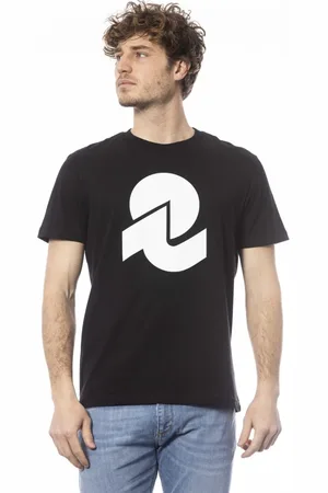 Invicta Tops, Heren, Zwart, XL, Katoen, BIG Logo T-shirt voor- en achterkant