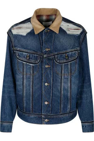 Maison Margiela Jassen, Heren, Blauw, S, Denim, Indigo Blauwe Denim Jack