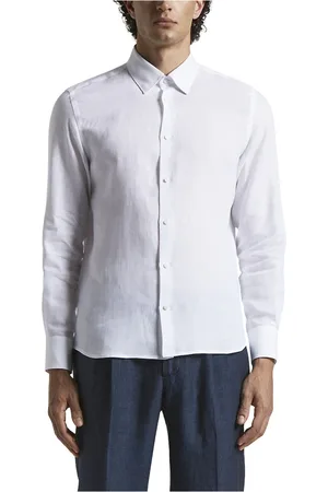 PESERICO SIGN Overhemden, Heren, Wit, M, Denim, Blouses & Shirts