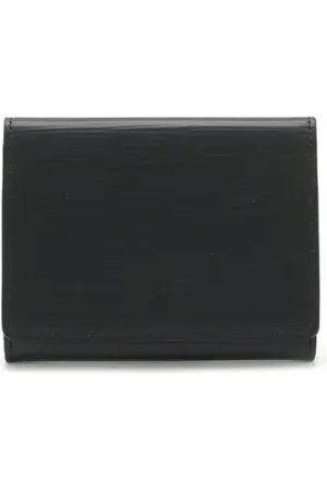 LOUIS VUITTON Pre-owned, Heren, Zwart, ONE Size, Leer, Tweedehands leren portemonnees