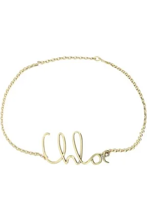 Chloé Accessoires, Dames, Geel, ONE Size, Metalen Kettingpatroon Riem met Monogram