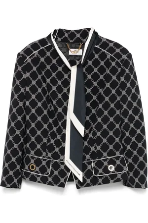 Elisabetta Franchi Jassen, Dames, Zwart, L, Stijlvolle Jas voor Vrouwen