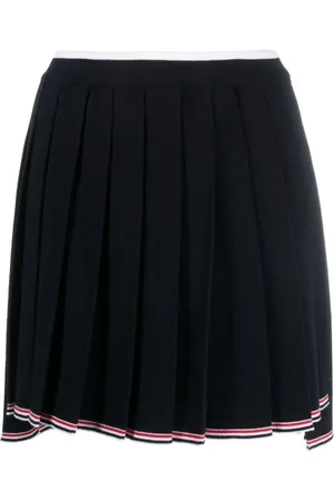 Thom Browne Rokken, Dames, Blauw, XS, Wol, Blauwe Mini Rok Merinowol