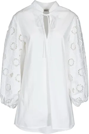 Dondup Blouses & Shirts, Dames, Wit, 2Xs, Witte Zomerjurk