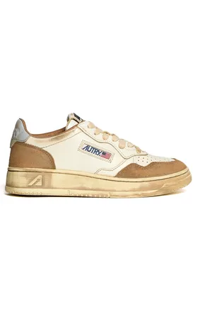 Autry Schoenen, Dames, , 39 EU, Cognac Microfiber Lage Top Sneakers