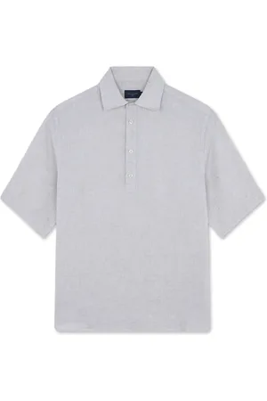Paul & Shark Overhemden, Heren, , XL, Linnen, Linnen Popover Shirt