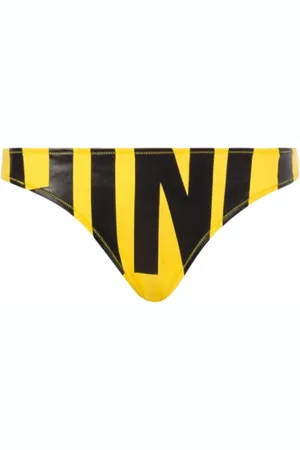 Moschino Badkleding, Dames, Geel, S, Polyester, Gele Bikini Broek met Logo