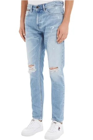 Tommy Hilfiger Jeans, Heren, Blauw, W31, Katoen, Slim Fit Katoenen Jeans Austin