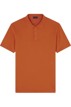 Paul & Shark Tops, Heren, Oranje, 2Xl, Katoen, Katoenen Piqué Polo Shirt
