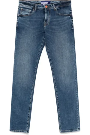 Manuel Ritz Jeans, Heren, Blauw, W33, Denim, Indigo Blauwe Denim Jeans Klassieke Stijl