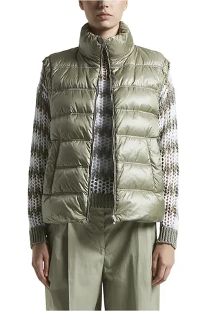 PESERICO SIGN Jassen, Dames, Groen, M, Nylon, Ultra-lichtgewicht nylon en donzen bodywarmer