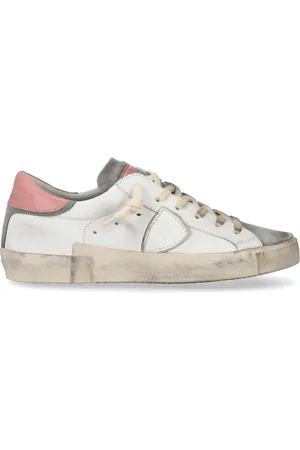 Philippe model Schoenen, Dames, Wit, 37 EU, Leer, Sneakers Prsx Tennis