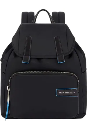 Piquadro Tassen, Dames, Zwart, ONE Size, Gerecyclede Zwarte Damesrugzak