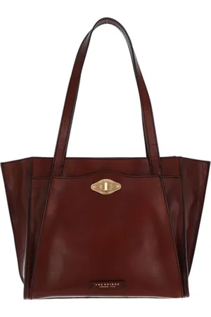 The Bridge Tassen, Dames, Bruin, ONE Size, Leer, Barbara Bruin Leren Shopper Tas