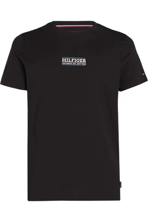Tommy Hilfiger Tops, Heren, Zwart, 2Xl, Katoen, Zwart T-shirt met logoprint