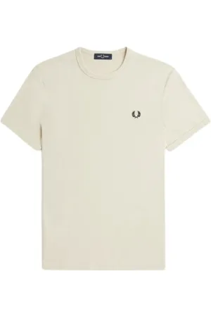 Fred Perry Tops, Heren, , M, Katoen, Beschermend Katoenen Jersey T-shirt