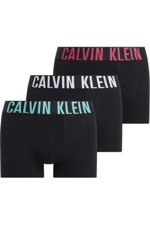 Calvin Klein Ondergoed, Heren, Zwart, L, Katoen, Zwarte boxers met multicolor tailleband