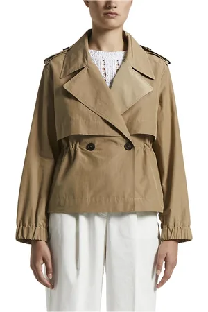 PESERICO SIGN Jassen, Dames, , L, Katoen, Technische katoenen trenchcoat