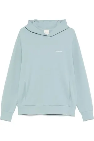 Calvin Klein Sweatshirts & Hoodies, Heren, Blauw, L, Katoen, Poederblauwe Hoodie Broek
