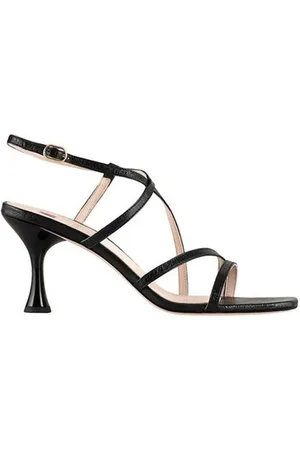 Högl Schoenen, Dames, Zwart, 40 EU, Zwarte platte sandalen voor vrouwen
