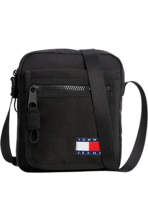 Tommy Hilfiger Tassen, Heren, Zwart, ONE Size, Nylon, Reporter Tas Mission Zwart