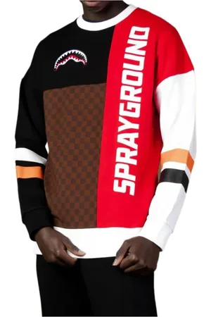 Sprayground Sweatshirts & Hoodies, Heren, Veelkleurig, L, Kleurrijke Crewneck Winter Stijl Statement