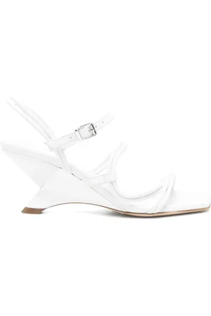vic matiè Schoenen, Dames, Wit, 37 EU, Witte Sandalen met Gesp Sluiting