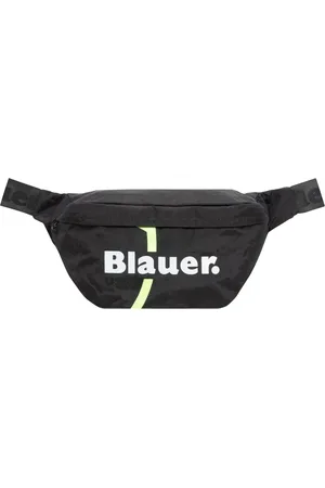 Blauer Tassen, Heren, Zwart, ONE Size, Polyester, Gestreepte heuptas met verstelbare band
