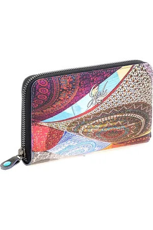 Gabs Accessoires, Dames, Veelkleurig, ONE Size, Katoen, rits rond kaarthouder portemonnee