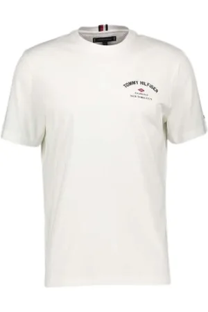 Tommy Hilfiger Tops, Heren, Wit, M, Witte T-shirts en Polos